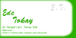 ede tokay business card